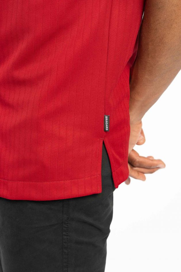 VESTE DE BOUCHER MANCHES COURTES l NOIR RAYE ROUGE ou ROUGE l ARACI