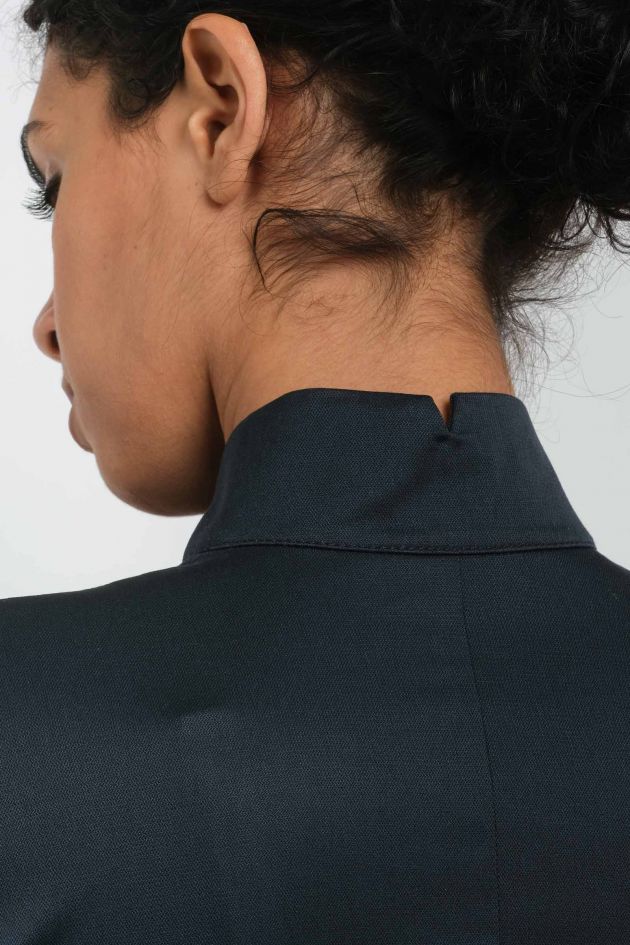 Veste de cuisine bleu femme AMY