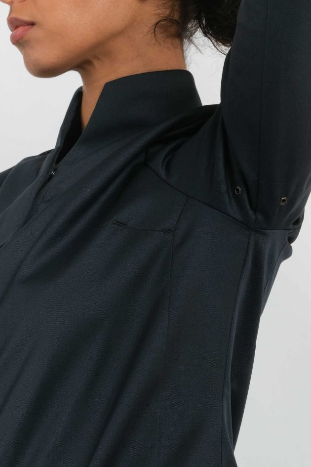 Veste de cuisine bleu femme AMY