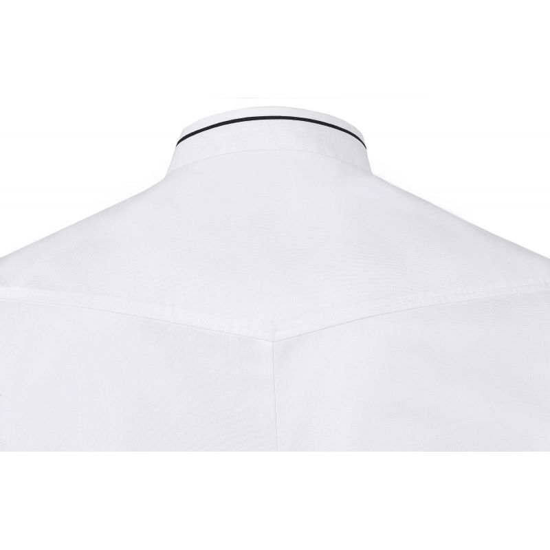 Veste de cuisine blanche manche courtes homme - GORGIO