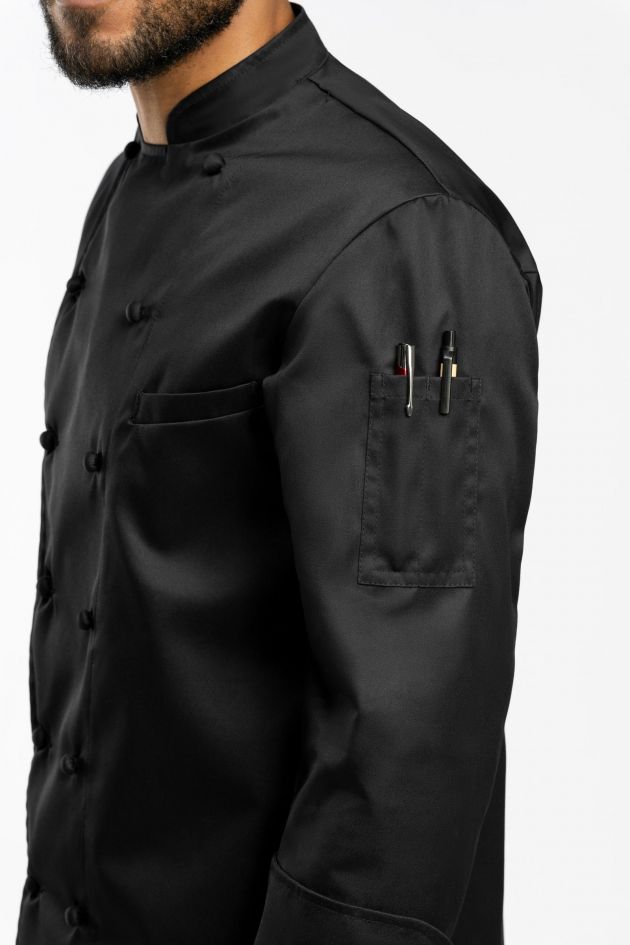 Veste de cuisine noire premium - GRAND CHEF ALLURE
