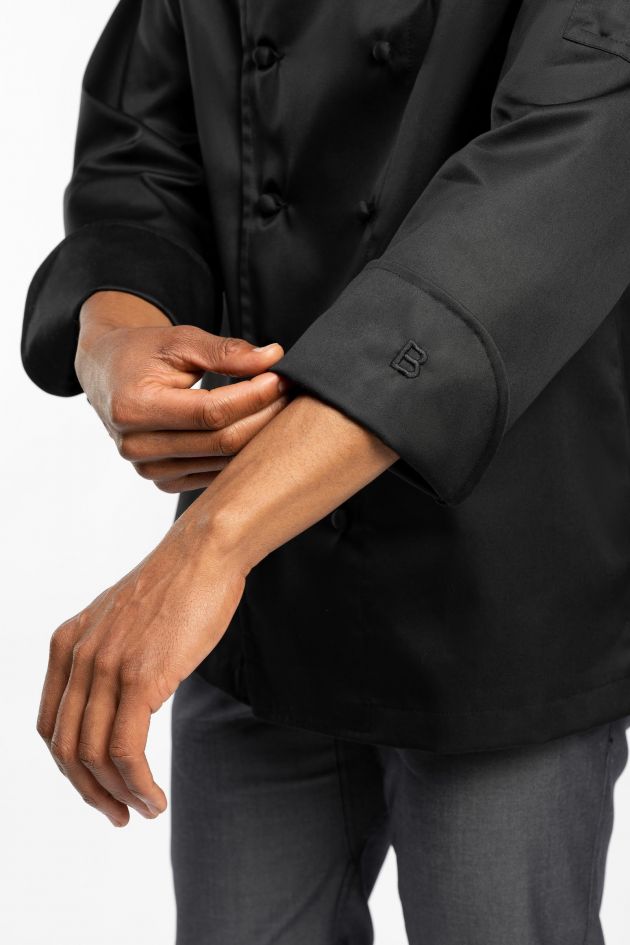 Veste de cuisine noire premium - GRAND CHEF ALLURE