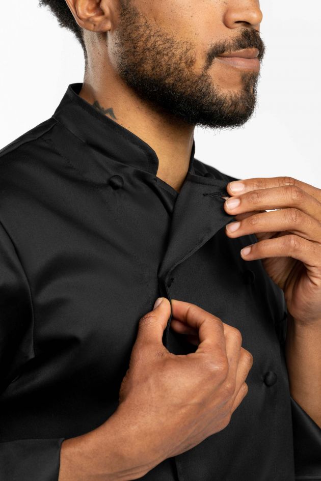 Veste de cuisine noire premium - GRAND CHEF ALLURE