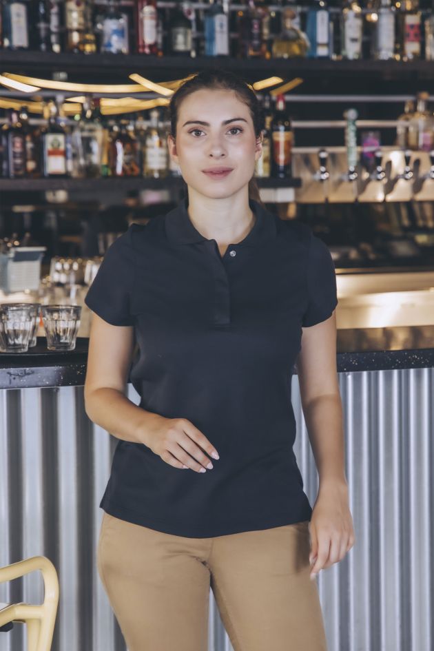 Polo femme AURA manches courtes