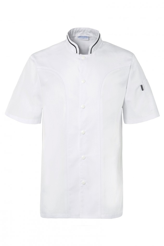 Veste de cuisine blanche manche courtes homme - GORGIO