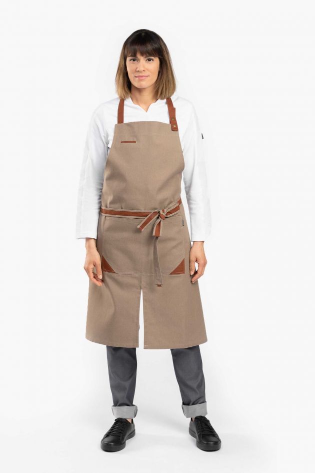 Tablier à bavette - FILEAS TAUPE