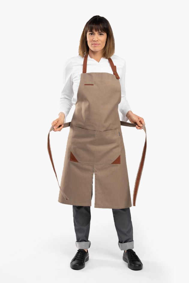 Tablier à bavette - FILEAS TAUPE